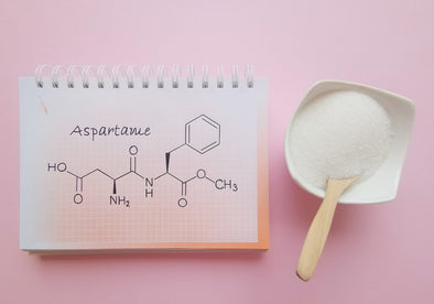 Molecular illustration of Aspartame 